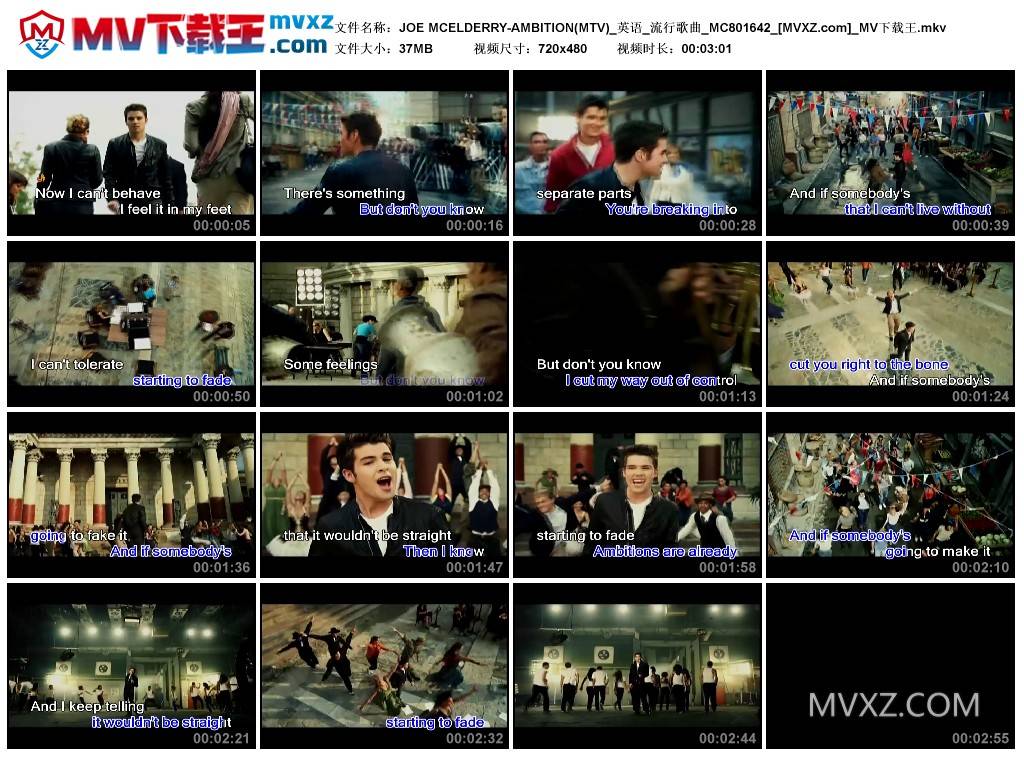 JOE MCELDERRY-AMBITION(MTV)_英语_流行歌曲_MC801642